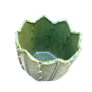 Olive green leaf plant pot