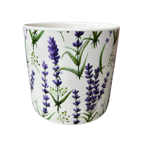 Lavendar Ceramic Plant Cover Pot