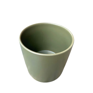 Olive Green Ceramic Cover Pot