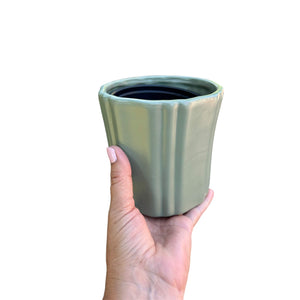 Pastel Green Plant Cover Pot with Nursery Pot