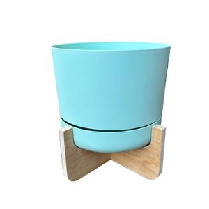 Plant Stand (Natural Coloured) & Self-Watering Pot Combo